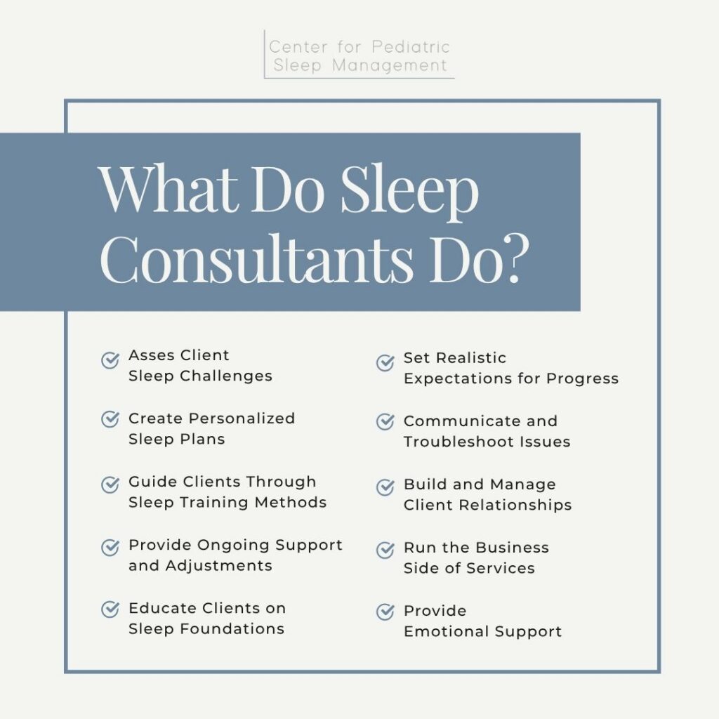 what do sleep consultants do?