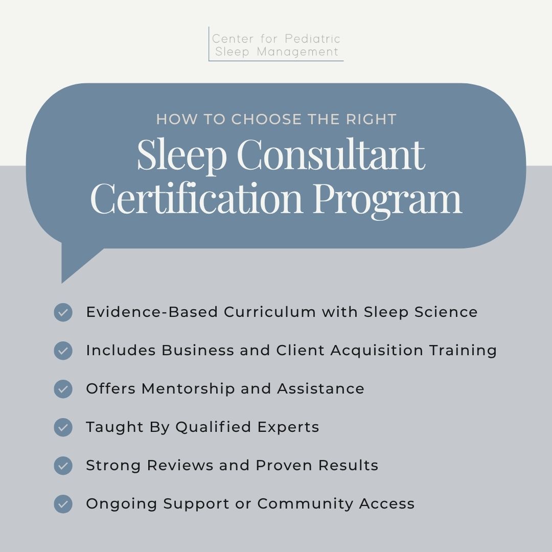 How to Choose the Right Sleep Consultant Certification Program
