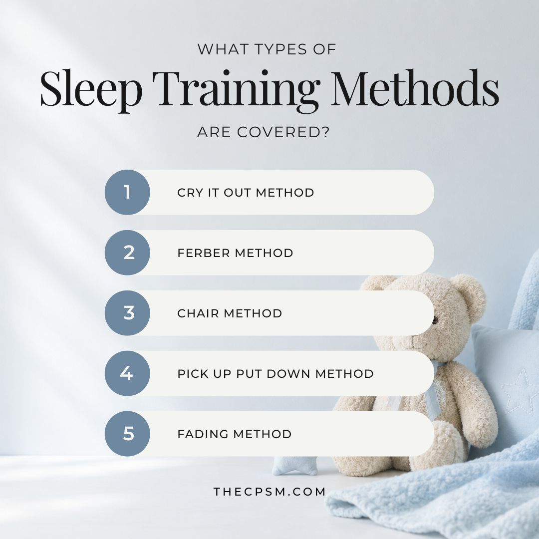 What Types of Sleep Training Methods Are Covered