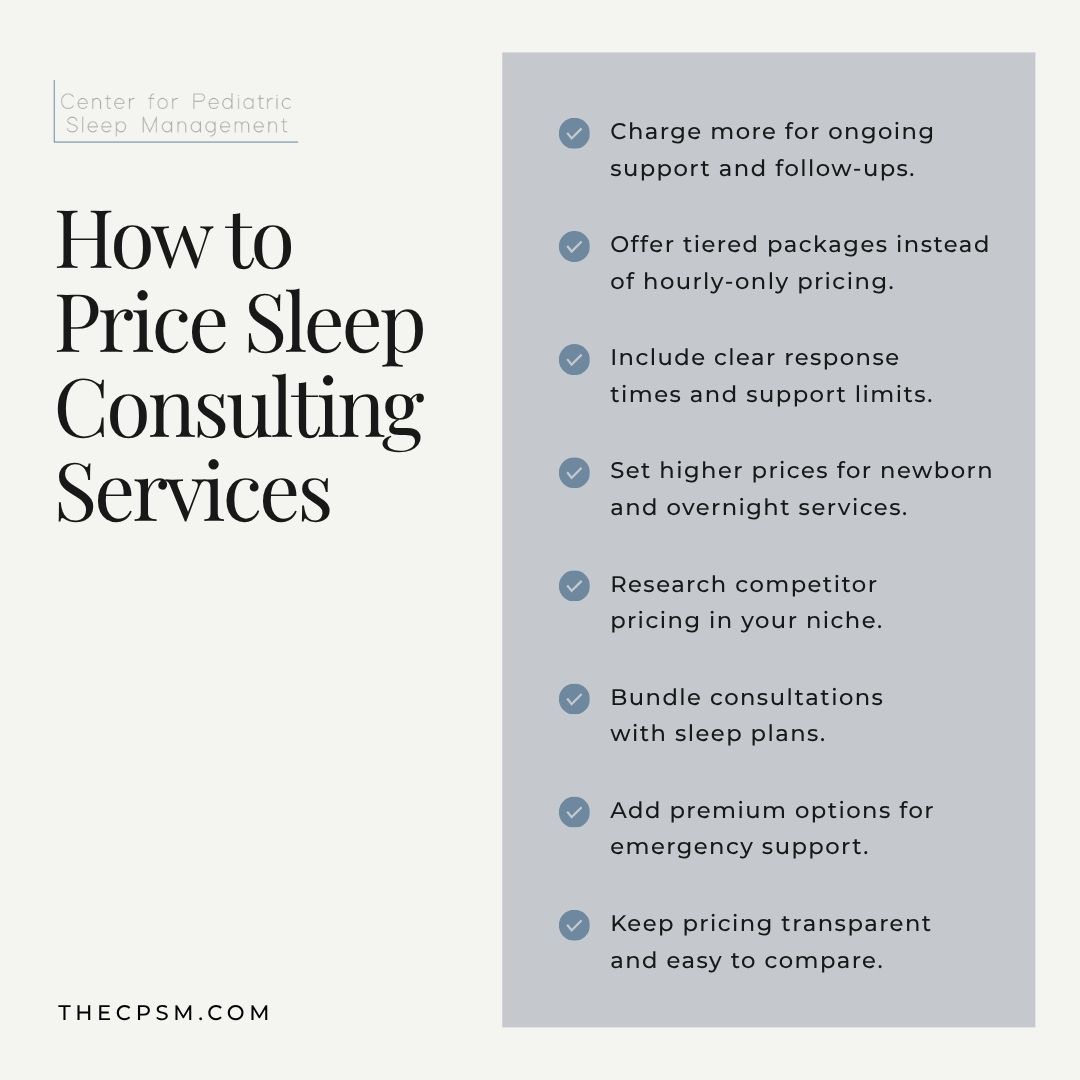 How to Price Sleep Consulting Services How to Price Sleep Consulting Services