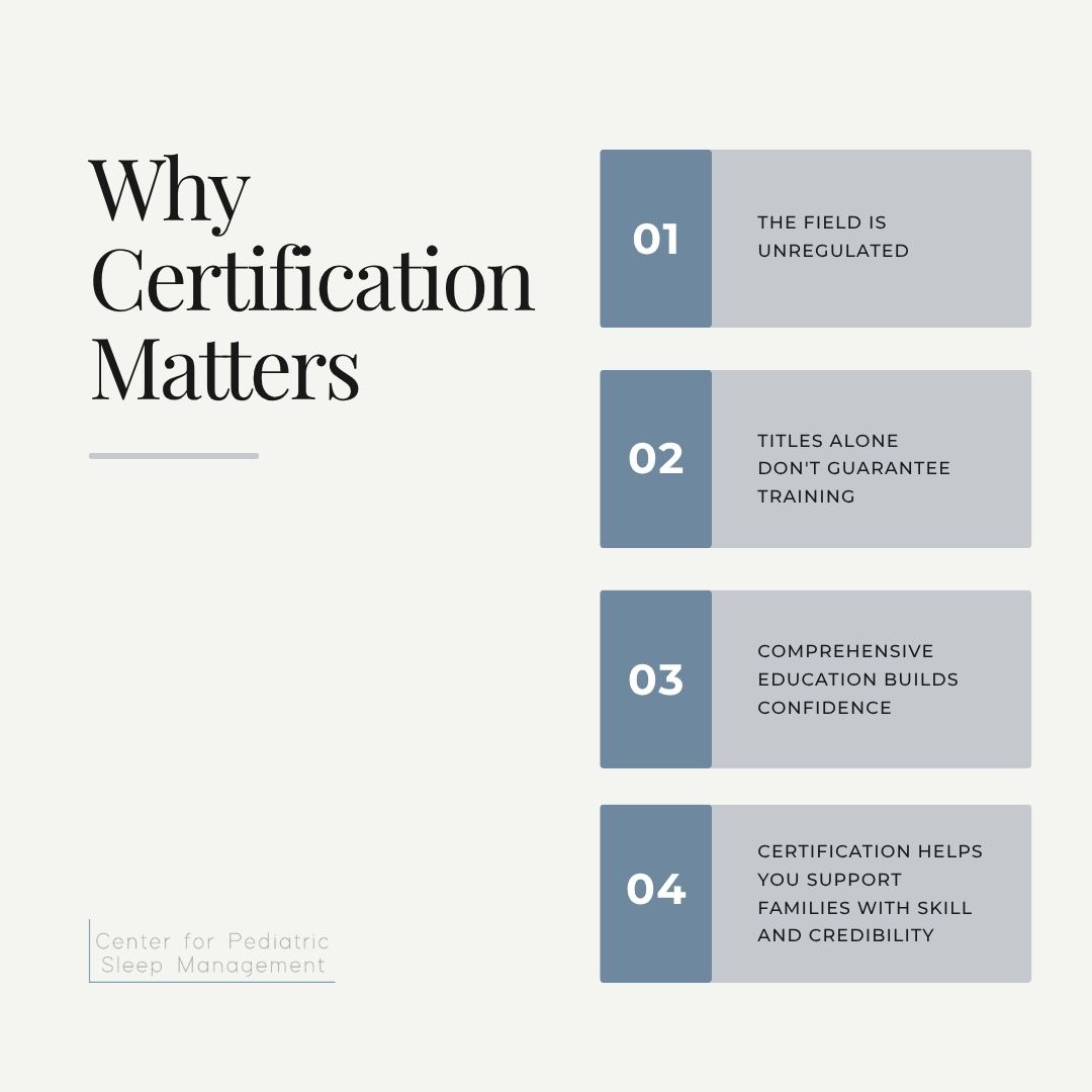 Why Certification Matters for Sleep Consultants