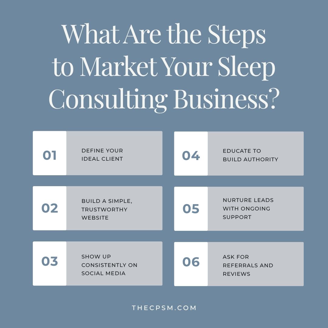 What Are the Steps to Market Your Sleep Consulting Business
